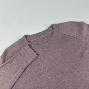 Lululemon WMNS SZ M Apres Your Way Sweater Heathered Smoky Blush Cashmere Blend